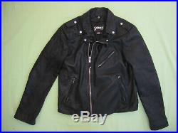 Blouson Schott idn6875 Perfecto cuir noir agneau Homme Veste Vintage XL