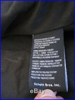 Blouson Schott idn6875 Perfecto cuir noir agneau Homme Veste Vintage XL