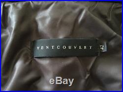 Blouson Ventcouvert cuir marron T42 capuche amovible Doudoune -Veste Jacket