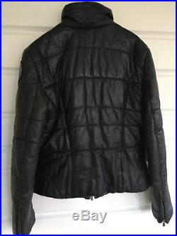 Blouson Ventcouvert cuir marron capuche amovible Doudoune -Veste Jacket T 42