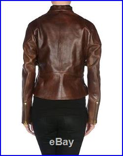 Blouson Veste Acne Mabel Studio Leather Jacket Cuir Veau T36