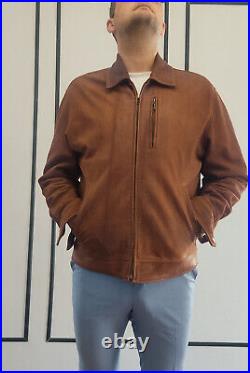 Blouson Veste Cuir Chevre Veritable 100%