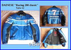 Blouson Veste Cuir moto DAINESE Racing 200 classic taille 50 comme NEUF