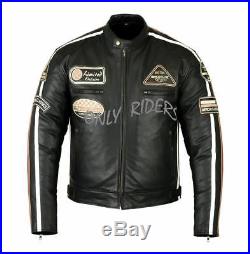 Blouson Veste En Cuir Homme Moto, Moto, Biker Jacket, Retro Vintage, S a 5XL