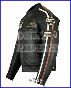 Blouson Veste En Cuir Homme Moto, Moto, Biker Jacket, Retro Vintage, S a 5XL