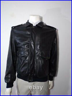 Blouson/Veste Homme/Blue Spencer Cuir Véritable/T L. Coupe Aviateur