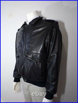 Blouson/Veste Homme/Blue Spencer Cuir Véritable/T L. Coupe Aviateur