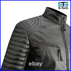 Blouson Veste en Cuir pour Homme Stechmoto ST 1520 Brk Black Panther