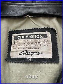 Blouson cuir Chevignon vintage XXL