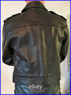 Blouson cuir leather Jacket leather lined leder deluxe