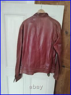 Blouson cuir pour Homme Marron, Taille XXL