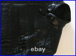 Blouson en crocodile véritable et cuir/genuine crocodile jacket and leather