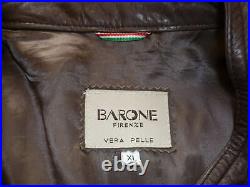 Blouson en cuir souple Homme taille XL marque italienne Barone
