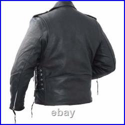 Blouson jacket style Perfecto en Cuir de vachette M L XL XXL XXXL bikers pun