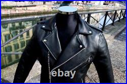 Blouson motard en cuir lourd rigide Guendj taille XS