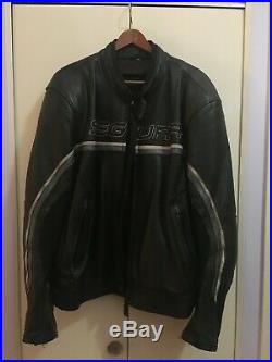 Blouson moto SEGURA en cuir avec sous veste matelassée adaptable Taille XXL