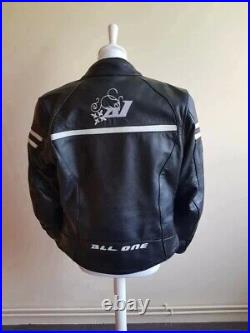 Blouson veste racing moto en cuir avec protections unisex Taille 42 FR