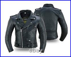 Brando Style Cuir Moto Veste Classique Adventure Motard Mode