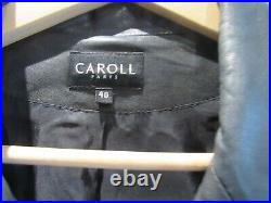 Caroll, Blouson En Cuir Noir T 40