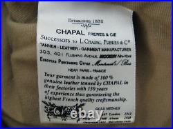 Chapal Paris USAAF Blouson Bomber Homme Taille S Cuir Marron Vêtement de