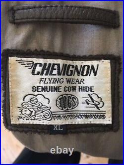 Chevignon, Blouson en Cuir Vintage 80's taille XL