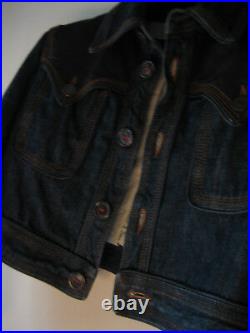 DSQUARED2 blouson jeans/cuir marron valeur550 T38