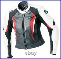 Dames BMW Veste en Cuir de Motard Femmes Courses Veste en Cuir de Moto 48,52