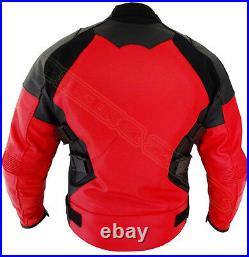 Deadpool Style Hommes Rouge Protection Moto / Veste Cuir Moto