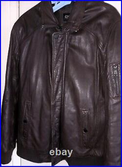 Dnr Blouson Cuir Marron Pour Homme