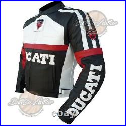 Ducati 3039 Noir Motard Gear Cuir Veste Moto Manteau Moto Protection