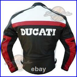 Ducati 3039 Noir Motard Gear Cuir Veste Moto Manteau Moto Protection