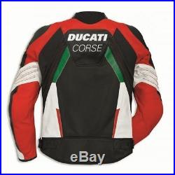 Ducati Moto Leather-Jacket Veste Motard Homme Moto Cuir
