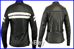 Femmes Blouson en cuir, noir motard Veste, Moto Blazer manteau veste Noir