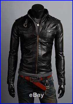 Giacca Giubbotto in Pelle Uomo Men Leather Jacket Veste Blouson Homme Cuir N11