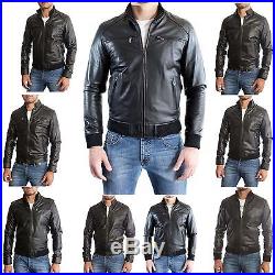Giacca Giubbotto in di Pelle Uomo Men Leather Jacket Veste Blouson Homme Cuir 3l