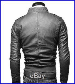 Giacca Giubbotto in di Pelle Uomo Men Leather Jacket Veste Blouson Homme Cuir N3