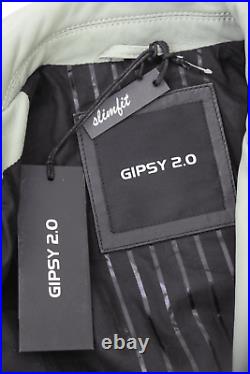 Gipsy Veste en Cuir pour Femme Blouson Motard Taille 36 (S) Vert