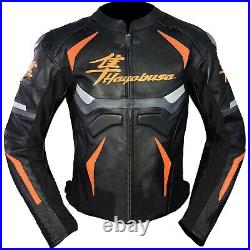 HAYABUSA SUZUKI Courses Veste en Cuir de Moto Hommes Veste Motard en Cuir 58