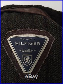 HILFIGER Blouson Veste Moteur Motard e. Cuir Chaud Taille 54 XL C568