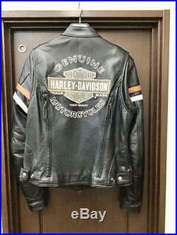 Harley Davidson Veste Cuir Extérieur Blouson Femme M Avec Épaule Sac T-Shirt