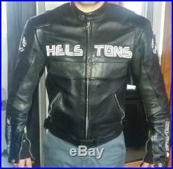 Helston's Blouson/veste De Moto Cuir Avec Renforts/coques+doublure S-m Tbe