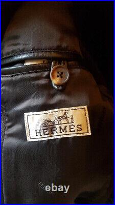 Hermès blouson / manteau / veste en cuir d'agneau