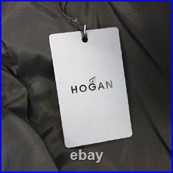 Hogan Veste en Cuir Femmes Cuir de Mouton Motard Style Blanc Blouson Motard Neuf