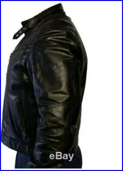 Homme Veste en cuir / Noir / Style motard 3XL NEW blouson VERAZZANO ITALIA