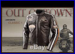 Hommes Moto Harley Cuir Blouson de Moto Club cuir Habit. HighWay cuir veste-M