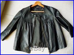 ISABEL MARANT blouson veste paletot noir en cuir taille 1 soit 36/38
