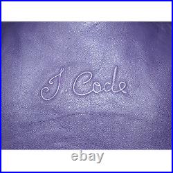 I. CODE by IKKS blouson court cuir violet parme