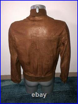 Jolie veste blouson en cuir marron homme BURBERRY brit taille 50 (M)