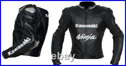 KAWASAKI NINJA Courses Veste Motard en Cuir Hommes Veste en Cuir de Motard 48,58