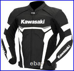 KAWASAKI Veste Motard en Cuir Veste en Cuir de Motard Veste en Cuir de Moto 52